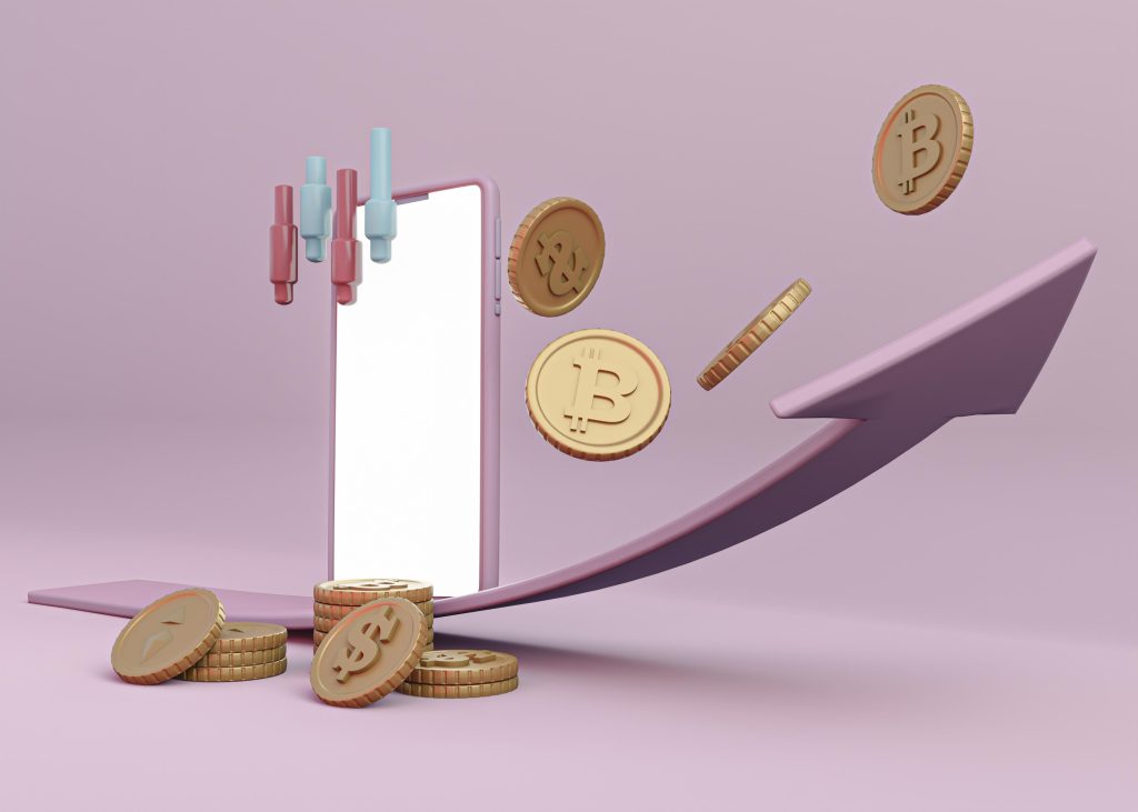 3d cryptocurrency rendering design